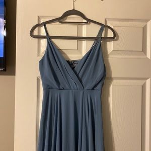 Lulu all about love slate blue maxi dress
